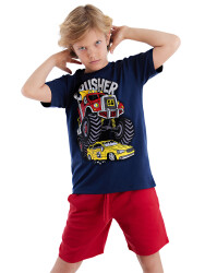 Crusher Arabalı Erkek Çocuk Yazlık T-shirt Şort Takım - 1