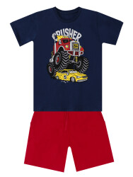 Crusher Arabalı Erkek Çocuk Yazlık T-shirt Şort Takım - 3