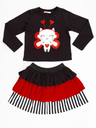 Cute Cat Girl T-shirt&Skirt Set - 3