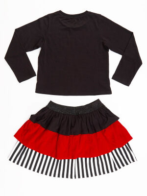 Cute Cat Girl T-shirt&Skirt Set - 4