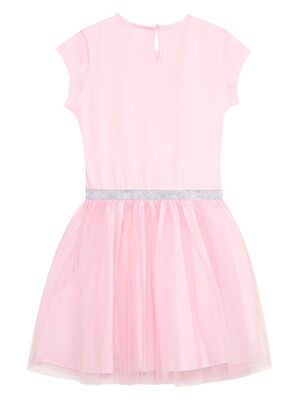 Cute Kitty Girl Pink Tulle Dress