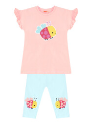 Cute Ladybug Girl T-shirt&Leggings Set - 3