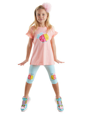 Cute Ladybug Girl T-shirt&Leggings Set - 1