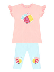 Cute Ladybug Girl T-shirt&Leggings Set - Thumbnail