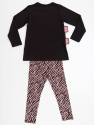 Cute Zebra Girl T-shirt&Leggings Set - 4