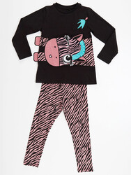 Cute Zebra Girl T-shirt&Leggings Set - Thumbnail