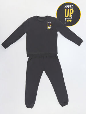 Dark Grey Boy Tracksuit - 3