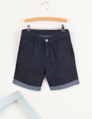 Dark-Wash Boy Denim Shorts - 3