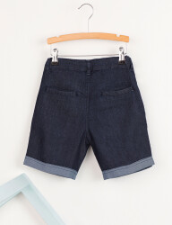 Dark-Wash Boy Denim Shorts - 4