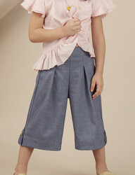 Denim Look Capri Girl Pant - 1