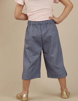 Denim Look Capri Girl Pant - 2