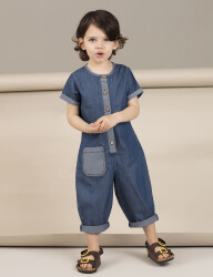 Denim Sailor Boy Overall - 1