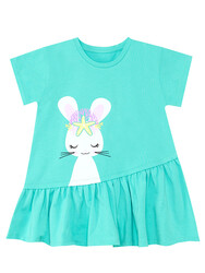 Deniz Tavşanı Kız Çocuk T-shirt Tayt Takım - Thumbnail