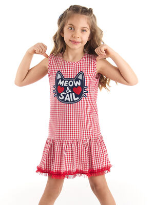 Denizci Kedi Kız Çocuk Elbise