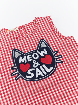 Denizci Kedi Kız Çocuk Elbise