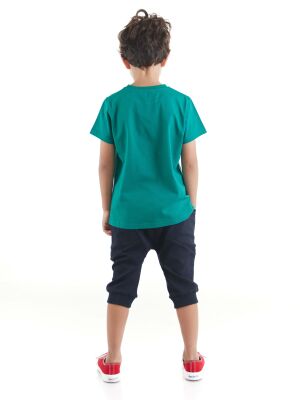 Digger Green Boy T-shirt&Capri Set - 2