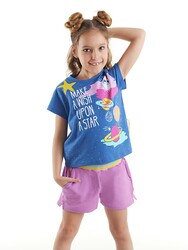 Dilek Dile Kız Çocuk T-shirt Şort Takım - Thumbnail
