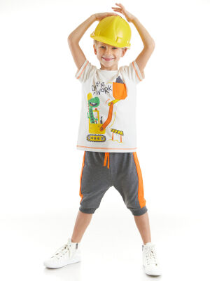 Dino At Work Boy T-shirt&Harem Pants Set - 1