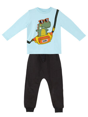 Dino Bag Boy T-shirt and Pants Set