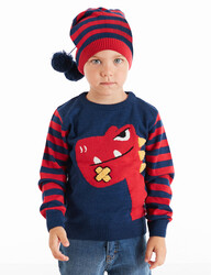 Dino Boy Knitted Hat - 1