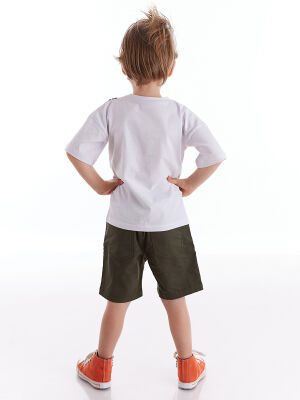 Dino Boy T-shirt&Gabardine Shorts Set - 2