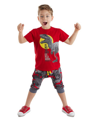 Dino Camo Boy T-shirt&Baggy Set - 1