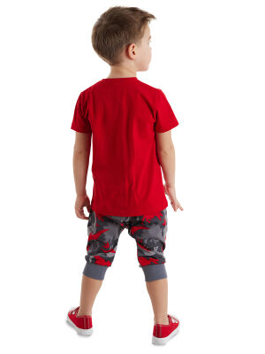 Dino Camo Boy T-shirt&Baggy Set - 2