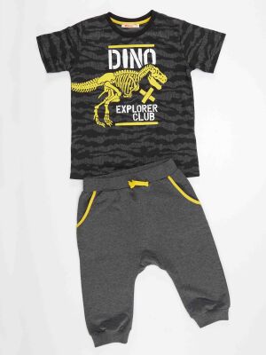 Dino Camo Boy T-shirt&Capri Set - 3