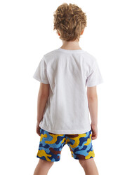 Dino Camo Boy T-shirt&Shorts Set - Thumbnail