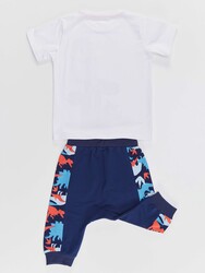 Dino Dudes Boy T-shirt&Harem Pants Set - Thumbnail