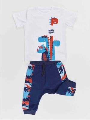 Dino Dudes Boy T-shirt&Harem Pants Set - 3