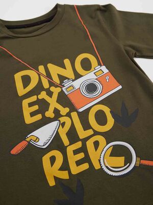 Dino Explorer Boy T-shirt&Pants Set