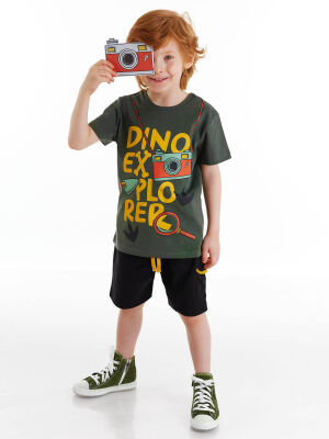 Dino Explorer Erkek Çocuk T-shirt Şort Takım - 1