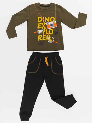Dino Explorer Erkek Çocuk T-shirt Pantolon Takım