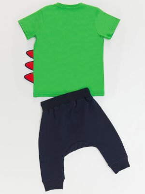 Dino Laugh Boy T-shirt&Harem Pants Set - 4