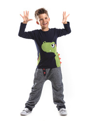 Dino Moe Erkek Çocuk T-shirt Pantolon Takım - Thumbnail