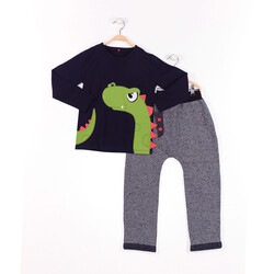 Dino Moe Erkek Çocuk T-shirt Pantolon Takım - Thumbnail