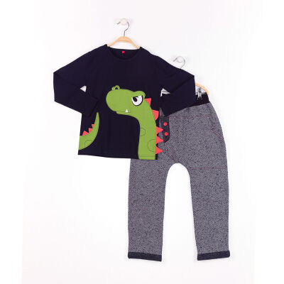 Dino Moe Erkek Çocuk T-shirt Pantolon Takım - 3