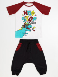 Dino Music Boy T-shirt&Baggy Set - 3