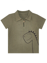 Dino Muslin Boy Shirt&Shorts Set - 5