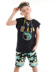 Dino on Stage Boy T-shirt&Shorts Set - 1