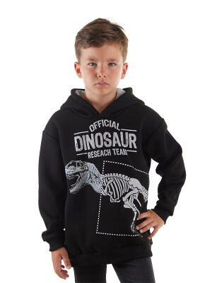 Dino Research Boy Black Sweatshirt - 5