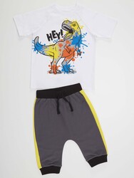 Dino Splash Boy T-shirt&Harem Pants Set - Thumbnail