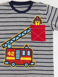 Dog Fireman Boy T-shirt&Shorts Set - 5