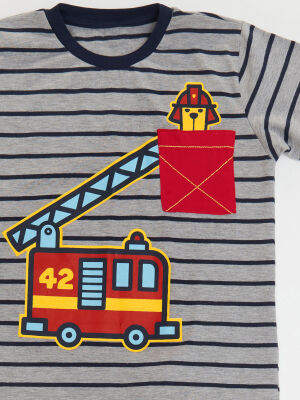 Dog Fireman Boy T-shirt&Shorts Set - 5