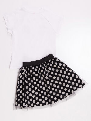 Dotted Cat Girl Skirt t-shirt Set - 4