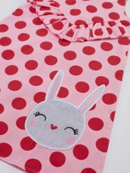 Dotted Poplin Girl Dress - 5