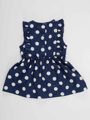 Dotted Strawberry Baby Girl Poplin Dress - 4