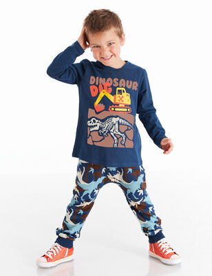Dozer Dino Erkek Çocuk T-shirt Pantolon Takım