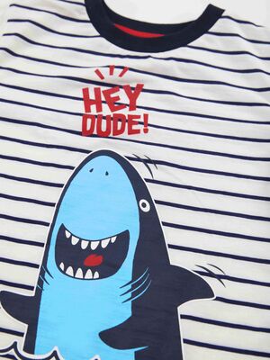 Dude Shark Erkek Çocuk T-shirt Şort Takım
